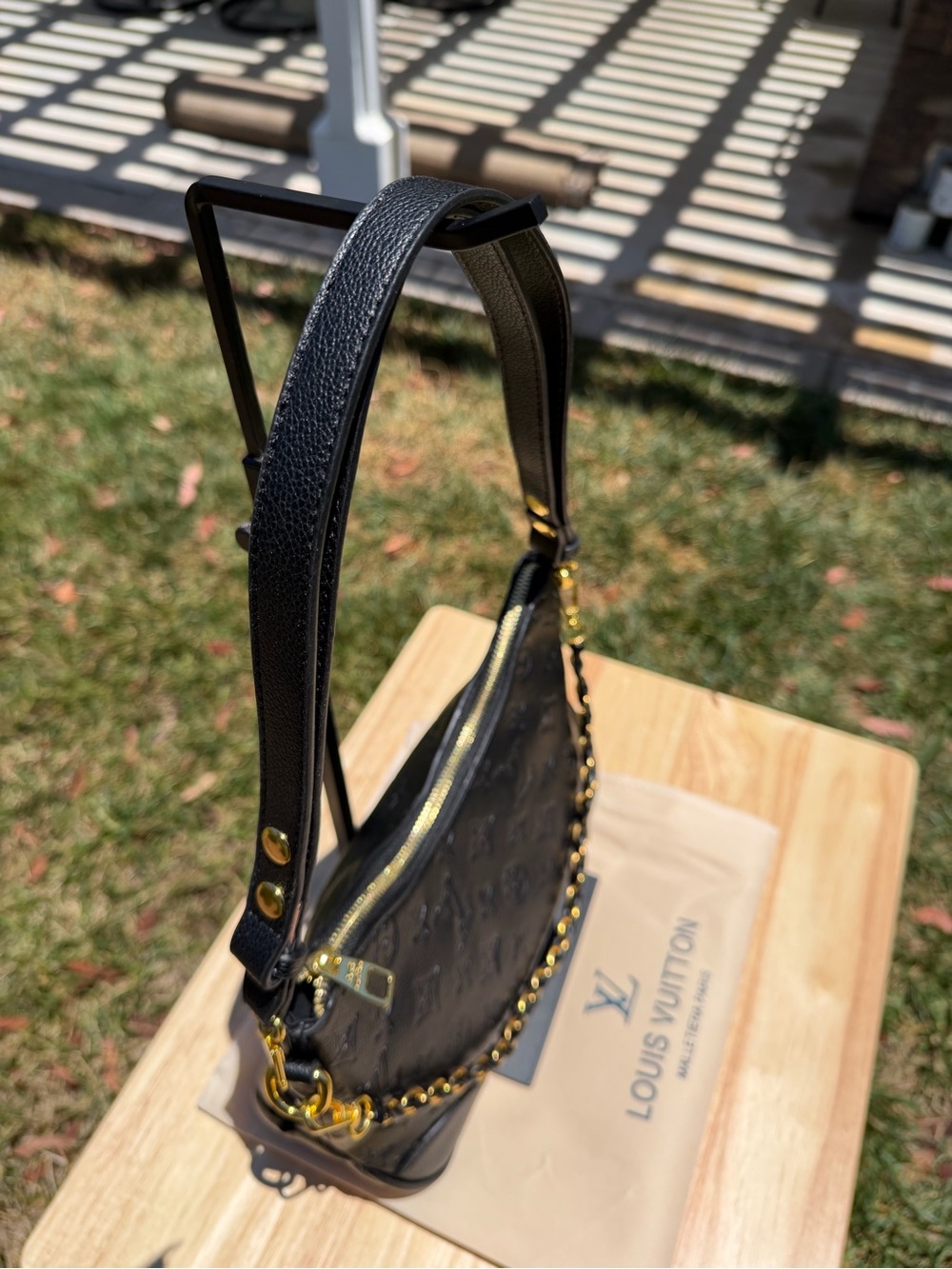 ✨COMING SOON✨ NEW LV Boulogne PM Black Embossed Monogram Empreinte Shoulder Bag - Picture 4 of 11
